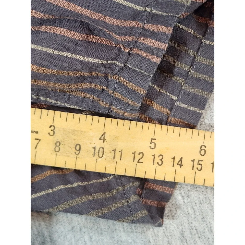 Madewell Shorts mens XS Grey Striped Elastic Waist Casual Pull On pockets